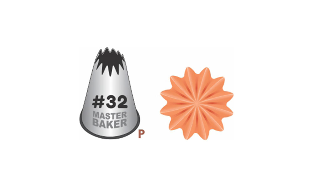 Bico de Confeitar Pitanga Aberta P - #32 (Inox)