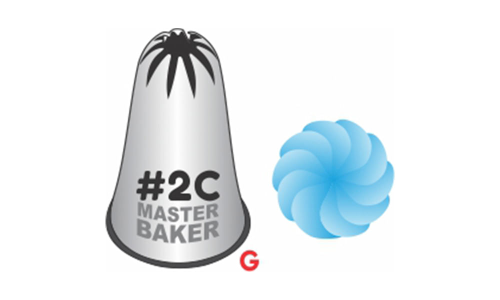 Bico de Confeitar Pitanga Flor - G - # 2C (Inox)