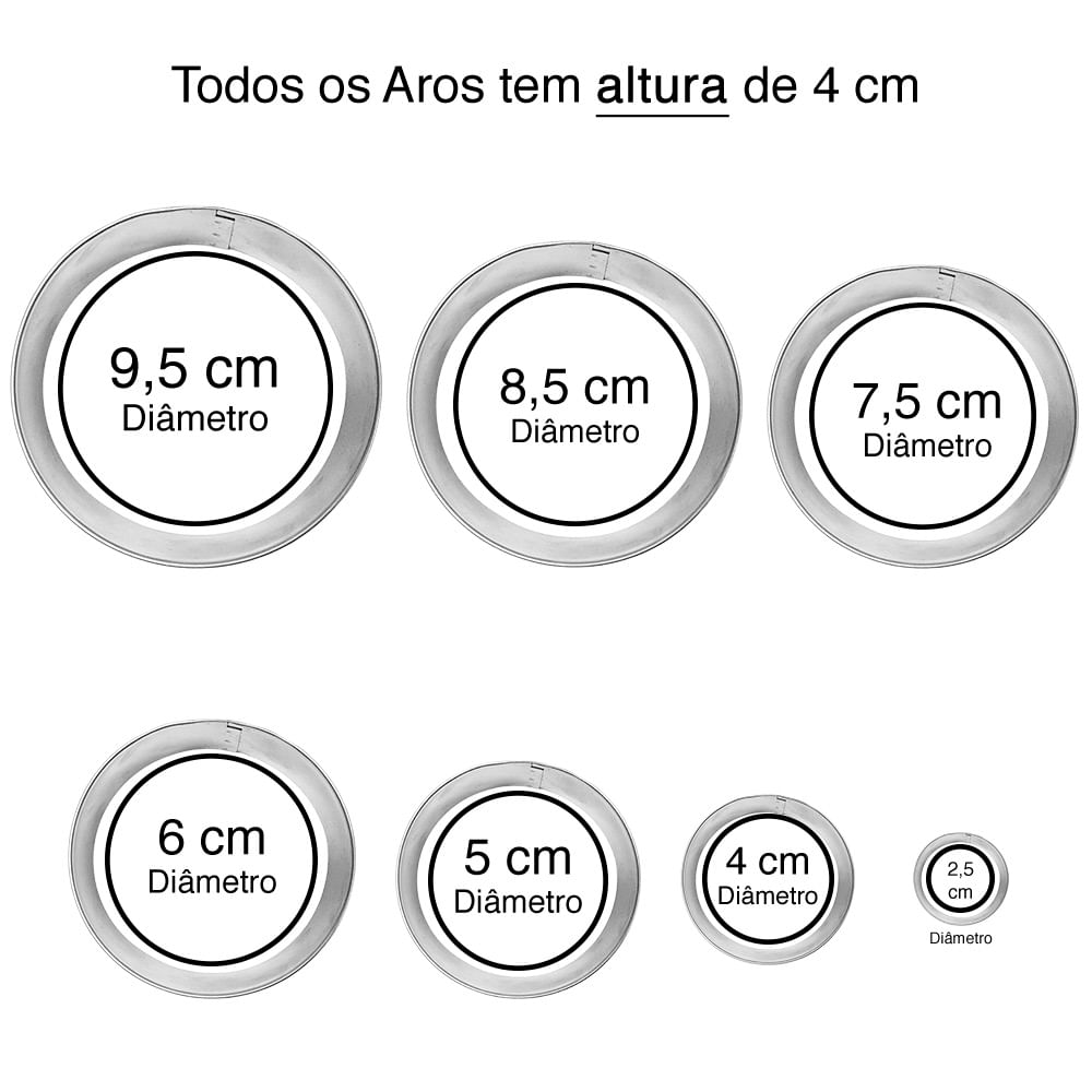 Jogo Cortador Redondo Com 7 Pecas Em Inox Formasecia Jogo Cortador Redondo Com 7 Pecas Em Inox Formasecia