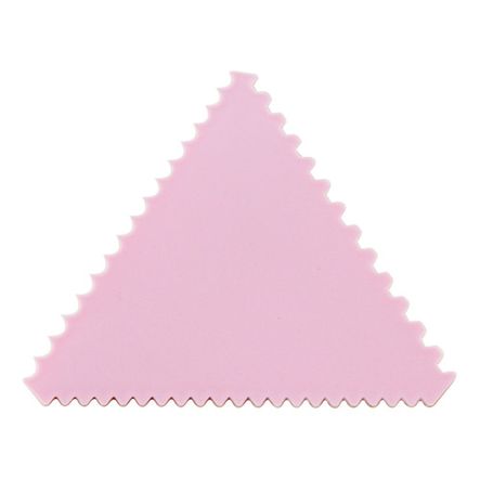 Raspador Triângulo Com 13 Cm Na Cor Rosa Em Polipropileno