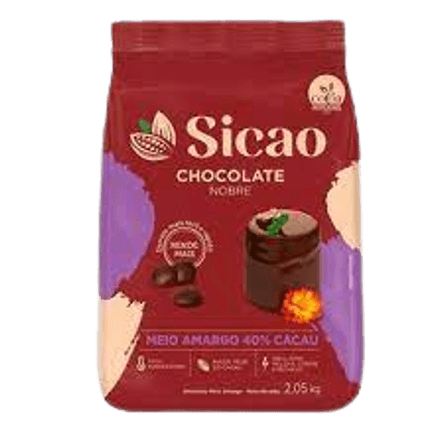 Chocolate Sicao Nobre Gotas Meio Amargo 2,05k